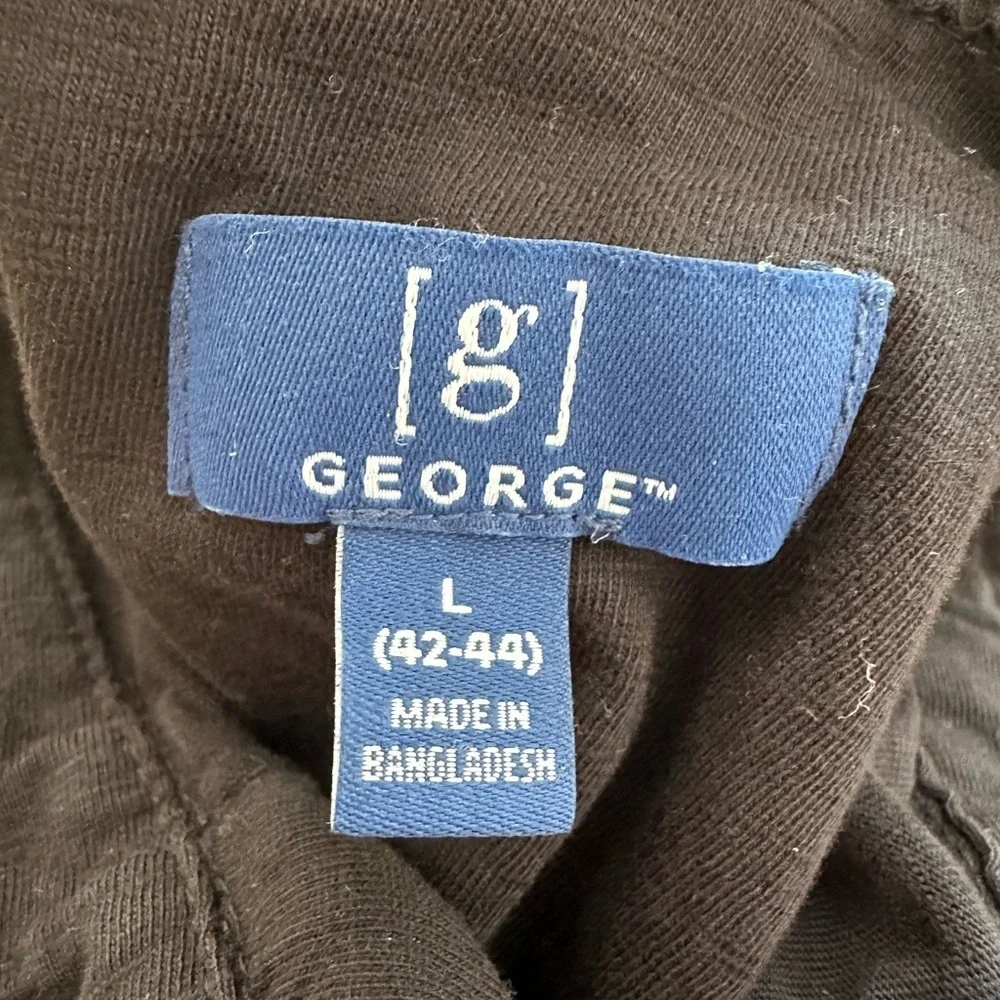 George Men's 100% cotton Black Button-Up Shirt - Picture 3 of 4